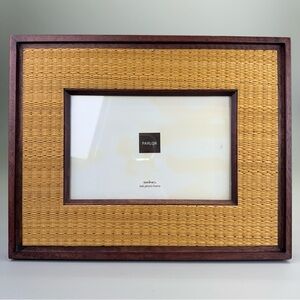 Swing Rattan and Wood Photo Frame